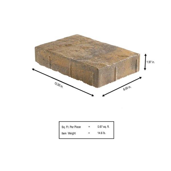 Pavestone Paper Sample Only of Taverna Rec 11.81 in. L x 7.87 in. W x 50 mm H Truckee Blend Concrete Paver (1-Piece)