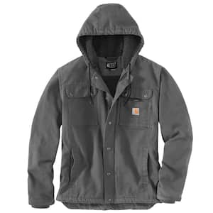 Men's 5 X-Large Gravel Cotton Relaxed Fit Washed Duck Sherpa-Lined Utility Jacket