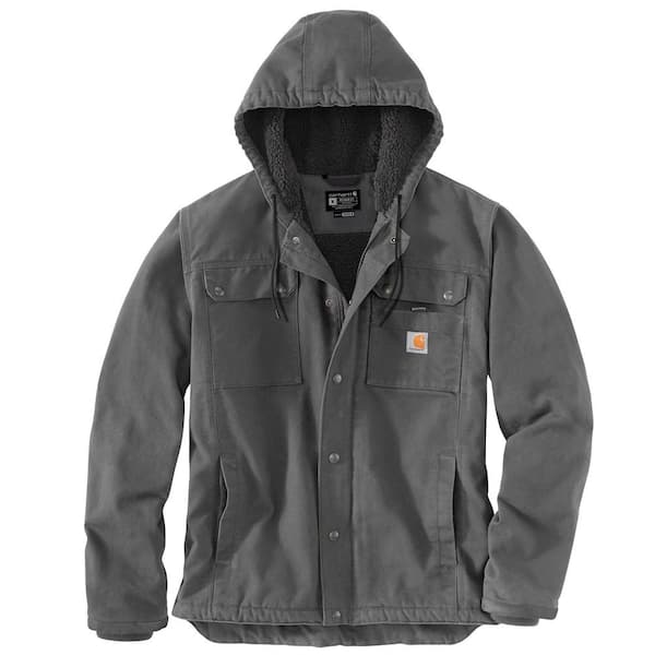 Carhartt Men's 5 X-Large Gravel Cotton Relaxed Fit Washed Duck Sherpa-Lined Utility Jacket