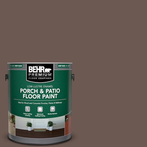 BEHR PREMIUM 1 gal. #N180-7 Oiled Teak Low-Lustre Enamel Interior/Exterior Porch and Patio Floor Paint