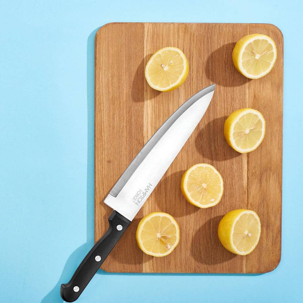 Brighton 14-Piece Stainless Steel Knife Set with Natural Wood Block