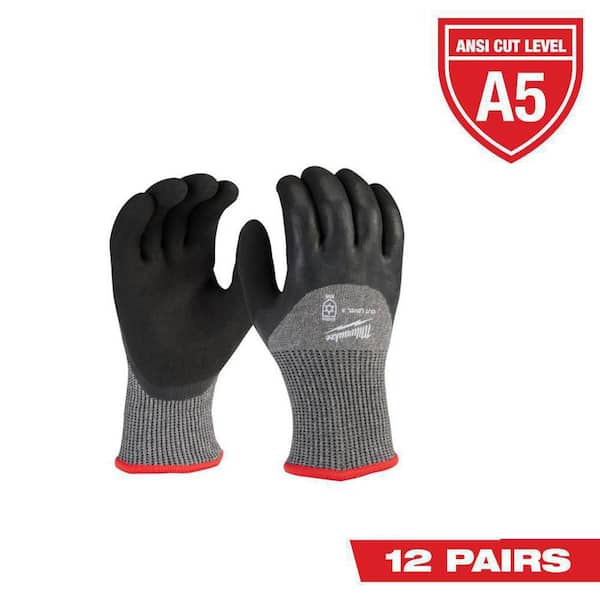 Milwaukee XX-Large Red Latex Level 5 Cut Resistant Insulated Winter Dipped Work Gloves (12-Pack)