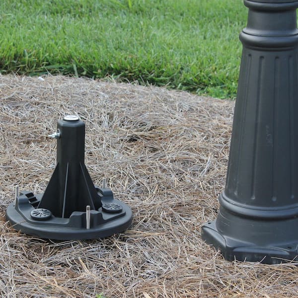 GAMA SONIC 10 in. Solar Lamp Post Installation Kit with EZ-Anchor In-Ground Auger and Built-in Leveling Tool