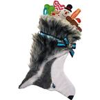 22 in. Long Hair Husky Dog Faux Fur Christmas Stocking