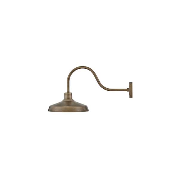 HINKLEY Forge 1-Light Burnished Bronze Hardwired Outdoor Wall Lantern Sconce