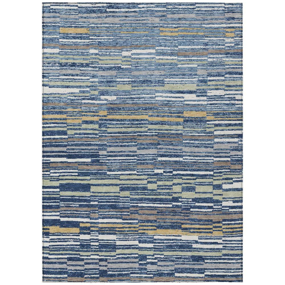 Chantille Machine Washable Indoor/Outdoor Abstract ACN2908 Navy 10 ft. x 14 ft. Area Rug price history on PriceWatchPro