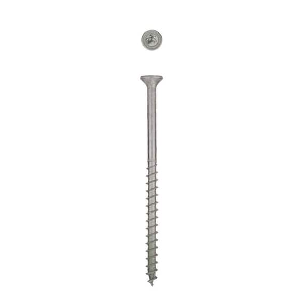 #14 x 4 in. Exterior Flat Head Deck Wood Screws Construction Torx T-Star Plus (1000 Each) Bulk Pail Bit Included