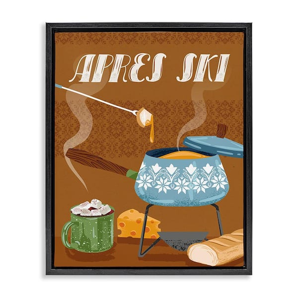Stupell Industries Apres Ski Warm Meal by Arrolynn Weiderhold 1-Piece Floater Frame Graphic Print Food Poster Art Print 21 in. x 17 in.