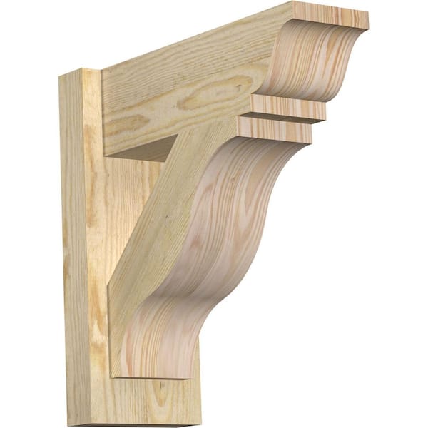 Ekena Millwork 6 in. x 16 in. x 16 in. Douglas Fir Fuston Traditional Rough Sawn Outlooker