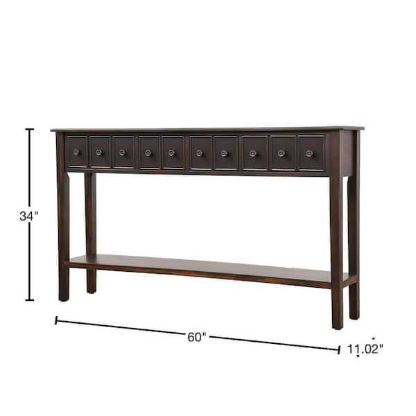 60 inch console table shop with storage