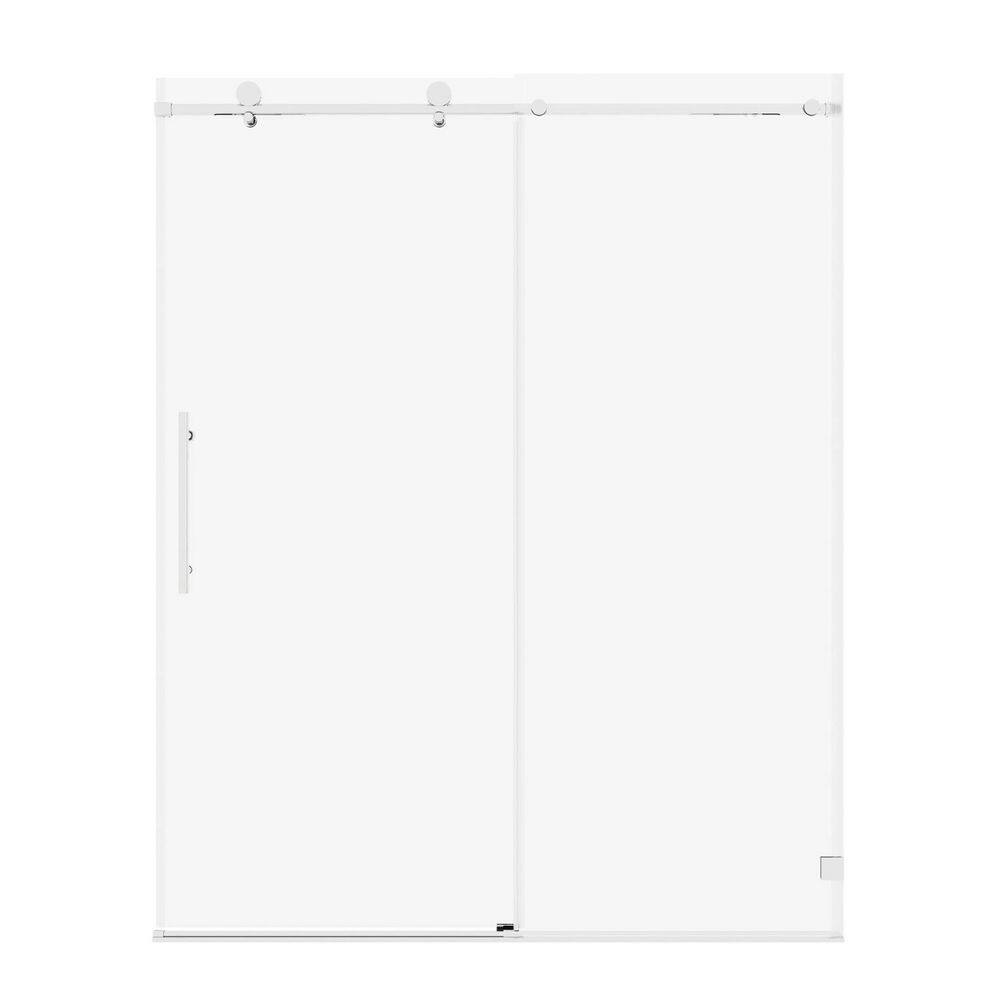 56-60 in. W × 74 in. H Frameless Single Sliding Shower Door in Brushed Nickel with Soft Close System, 8mm Tempered Glass price history on PriceWatchPro