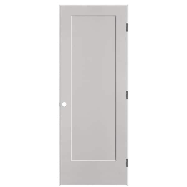 Masonite 30 in. x 80 in. 1-Panel Lincoln Park Left-Hand Solid Core Silver Bullet Molded Composite Single Prehung Interior Door