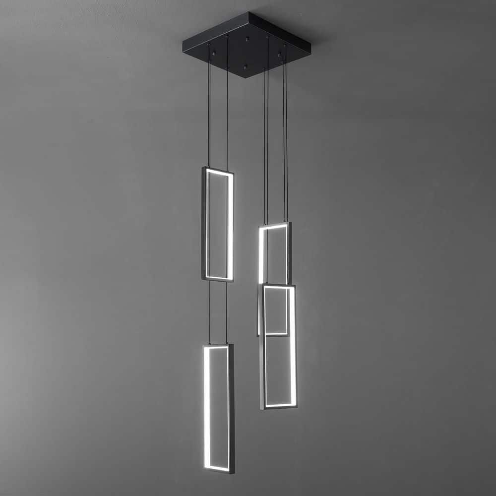ZHLWIN Home Lighting 54Watt 4-Light 4C-Black Pendant Lighting LED
