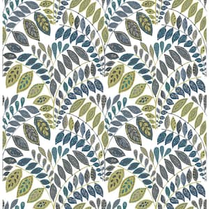 Fiddlehead Green Botanical Paper Strippable Roll (Covers 56.4 sq. ft.)