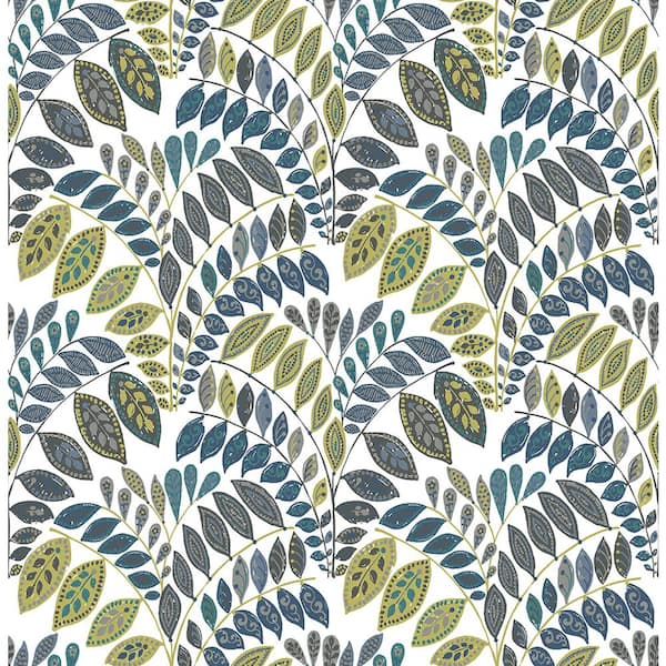 A-Street Prints Fiddlehead Green Botanical Paper Strippable Roll (Covers 56.4 sq. ft.)