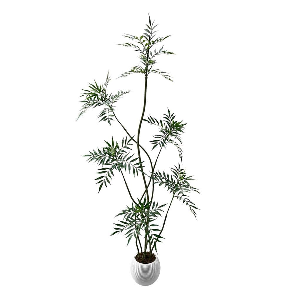 5 S-Shape Artificial Rubber Tree with White Planter, Faux Plants Indoor Faux Floor Artificial, Fake Tropical Plants price history on PriceWatchPro
