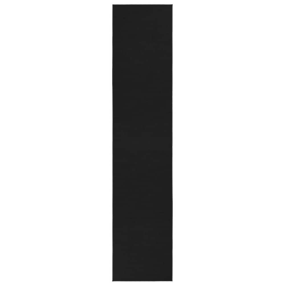 Sweet Home Collection Non-Slip Rubberback Modern Solid Design 3x10 Indoor Runner Rug, 2 ft. 7 in. x 9 ft. 10 in., Black price history on PriceWatchPro