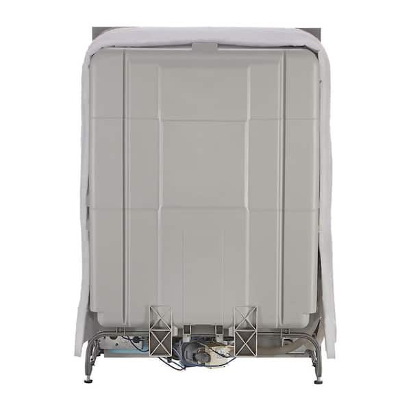 Whirlpool - 24 in. Front Built-In Tall Tub Dishwasher in Black with 4-Cycles