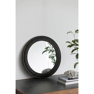 23.6 in. W x 23.6 in. H Circle Wall Mirror Wooden Black Antique Classic Accent Mirror, Living Room, Bathroom, Office