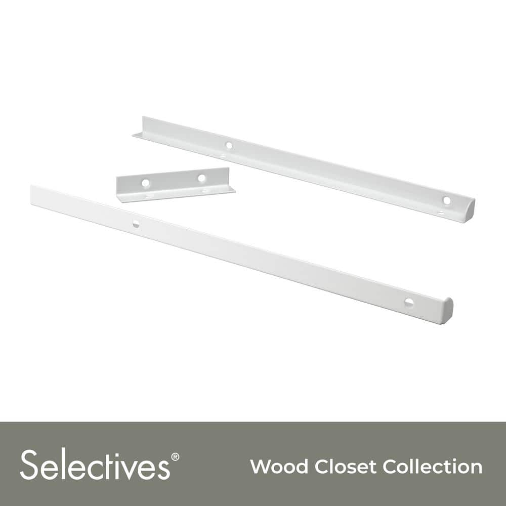 UPC 089066070400 product image for Selectives 14 in. L White Steel Fixed Mount Shelving Standard Support Bracket Ki | upcitemdb.com