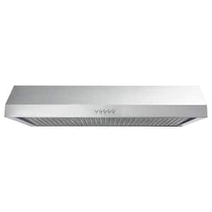 36 in. W Under Cabinet Range Hood in Stainless Steel