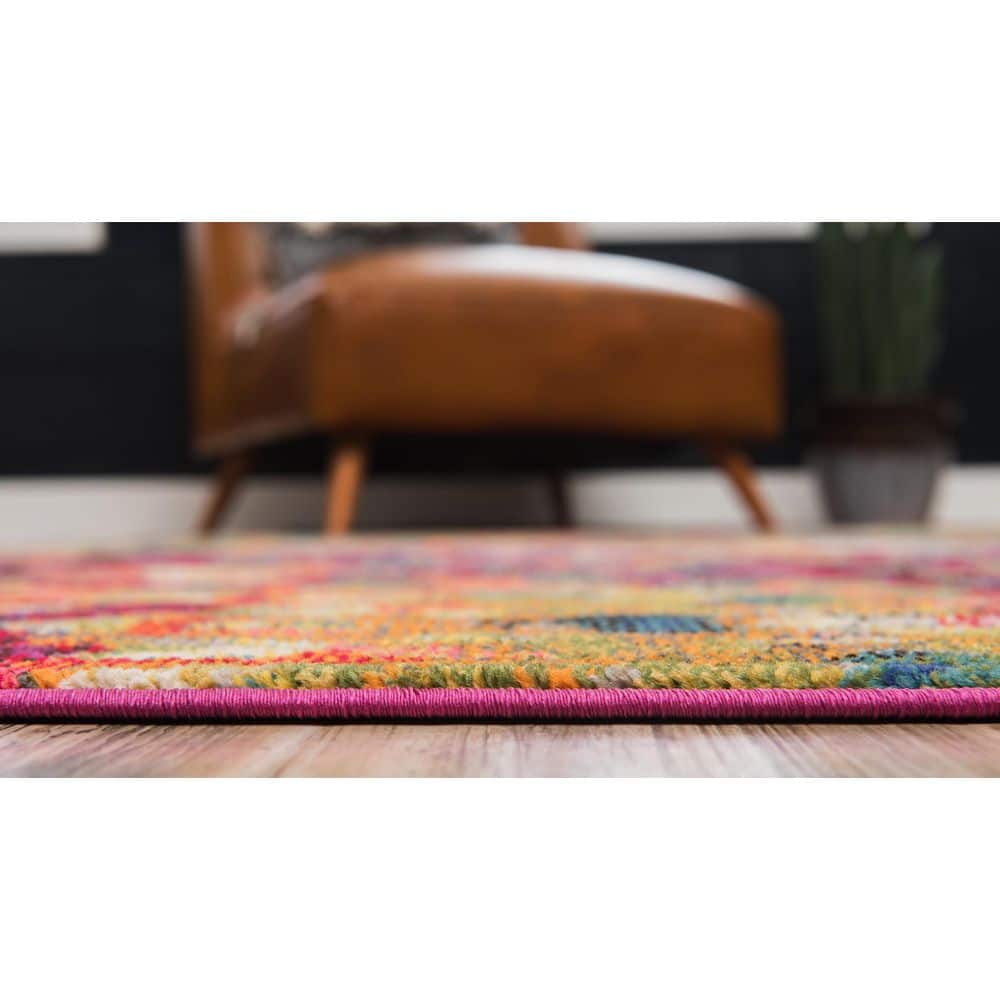 Abstract Artistry Color Splash 5' x 8' Rectangular Indoor Rug