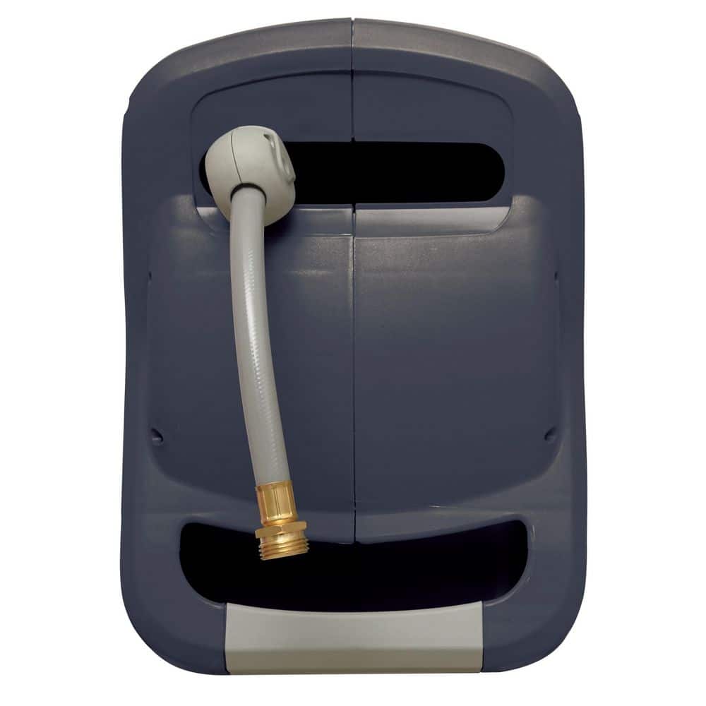Charcoal Plastic 100ft Wall-Mount Retractable Hose Reel