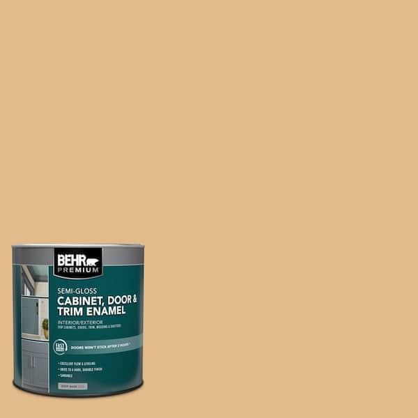 BEHR PREMIUM 1 qt. #M280-4 Royal Gold Semi-Gloss Enamel Interior/Exterior Cabinet, Door & Trim Paint
