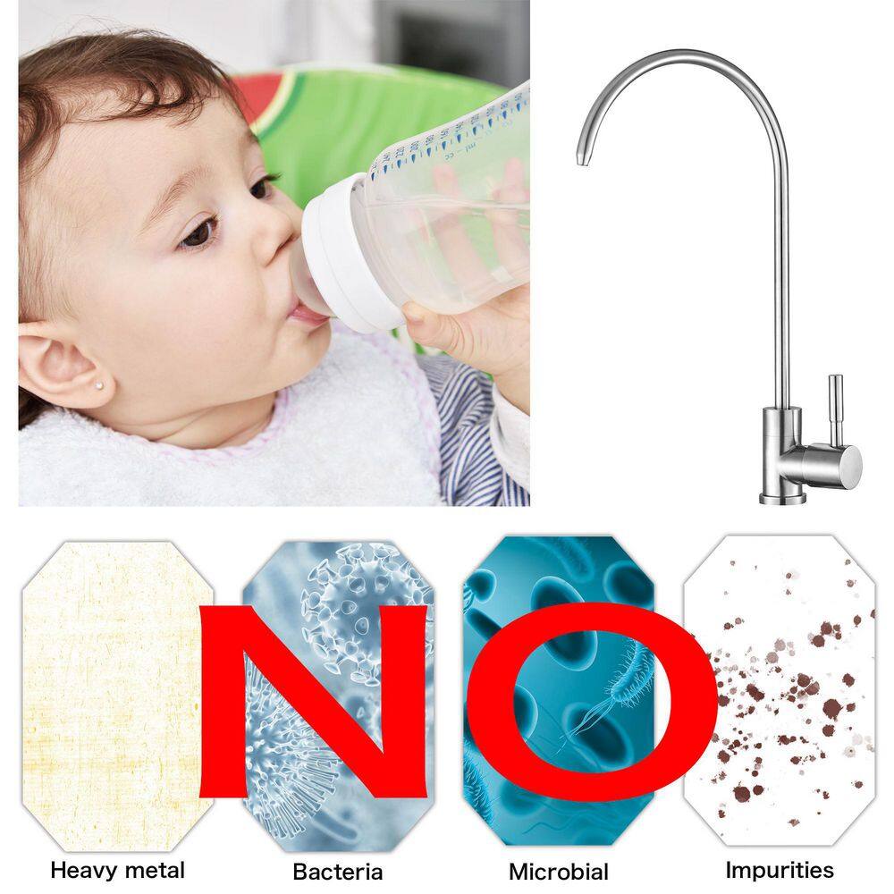 Brushed Nickel Stainless Steel Single Handle Beverage Faucet