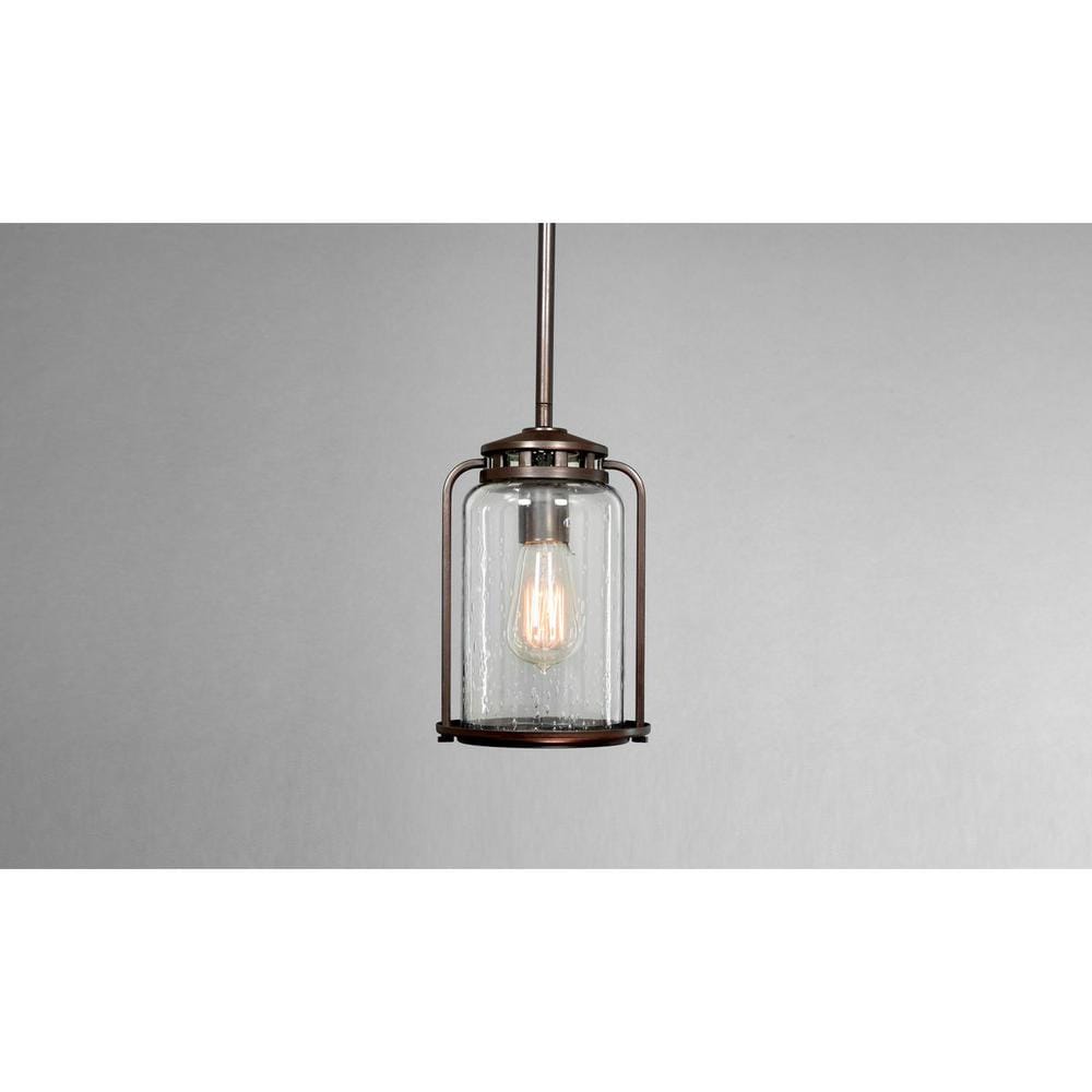 Botta Antique Bronze Glass Cylinder Hanging Lantern