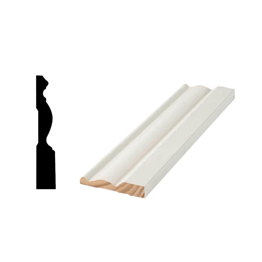 Woodgrain Millwork WG B322 19/32 in. x 31/4 in. Primed MDF Base Molding 10001054 The Home Depot