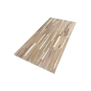 4 ft. L x 25 in. D Unfinished Acacia Butcher Block Countertop in With Standard Edge