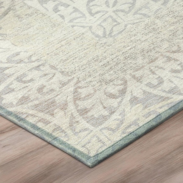 Chantille Machine Washable Indoor/Outdoor Abstract ACN2916 Ivory 9 ft. x 12 ft. Area Rug
