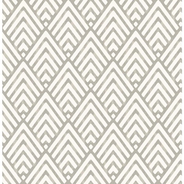 Brewster Vertex Taupe Diamond Geometric Taupe Wallpaper Sample 2704 ...