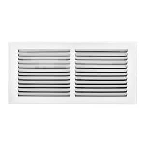 16 in. x 6 in. Return Air Steel Grille in White