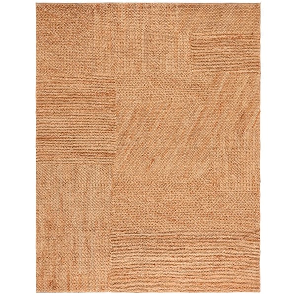 Natural Fiber 8 ft. x 10 ft. Natural Woven Solid Geometric Area Rug