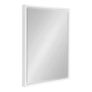 Medium Rectangle White Modern Mirror (24 in. H x 18 in. W)