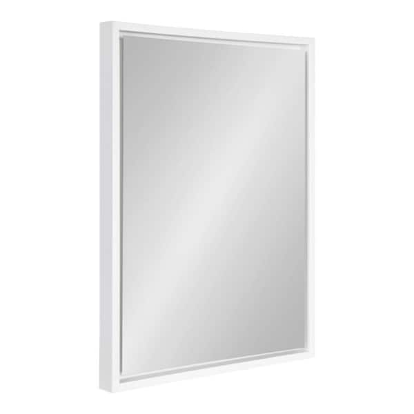 Kate and Laurel Medium Rectangle White Modern Mirror (24 in. H x 18 in ...