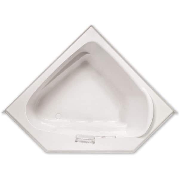 Aquatic Morandi 60 in. Acrylic Left Front Drain Corner Apron Front Soaking Bathtub in White