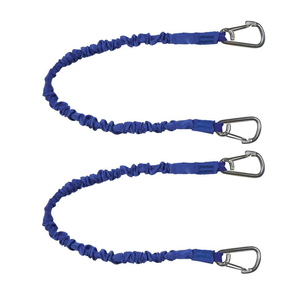 Extreme Max 3006.2906 BoatTector High-Strength Line Snubber & Storage Bungee, Value 2-Pack - 24 with Medium Hooks, Blue
