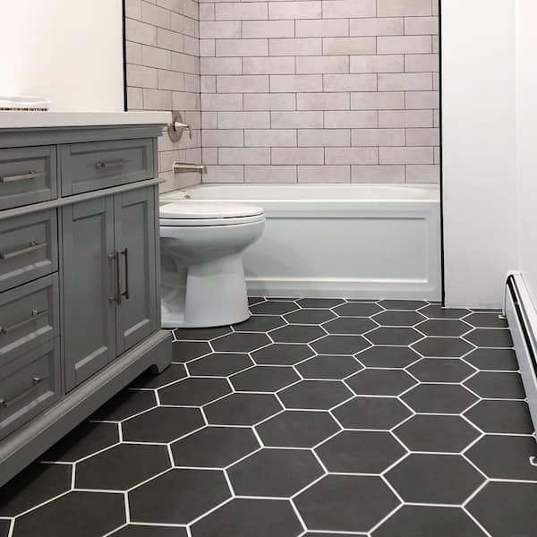 Merola Tile Vintage Hex Marengo 8-5/8 in. x 9-7/8 in. Porcelain Floor and Wall Tile (11.5 sq. ft./Case) FCD10VMX - The Home Depot