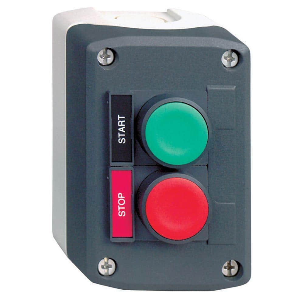 tyrant Array Engrave Schneider Electric 22 mm Stop/Start Push Button Switch in Control Station  XALACS2 - The Home Depot