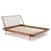 Walker Edison Furniture Company Spindle Back Solid Wood Queen Bed in Caramel HDQSPINCA