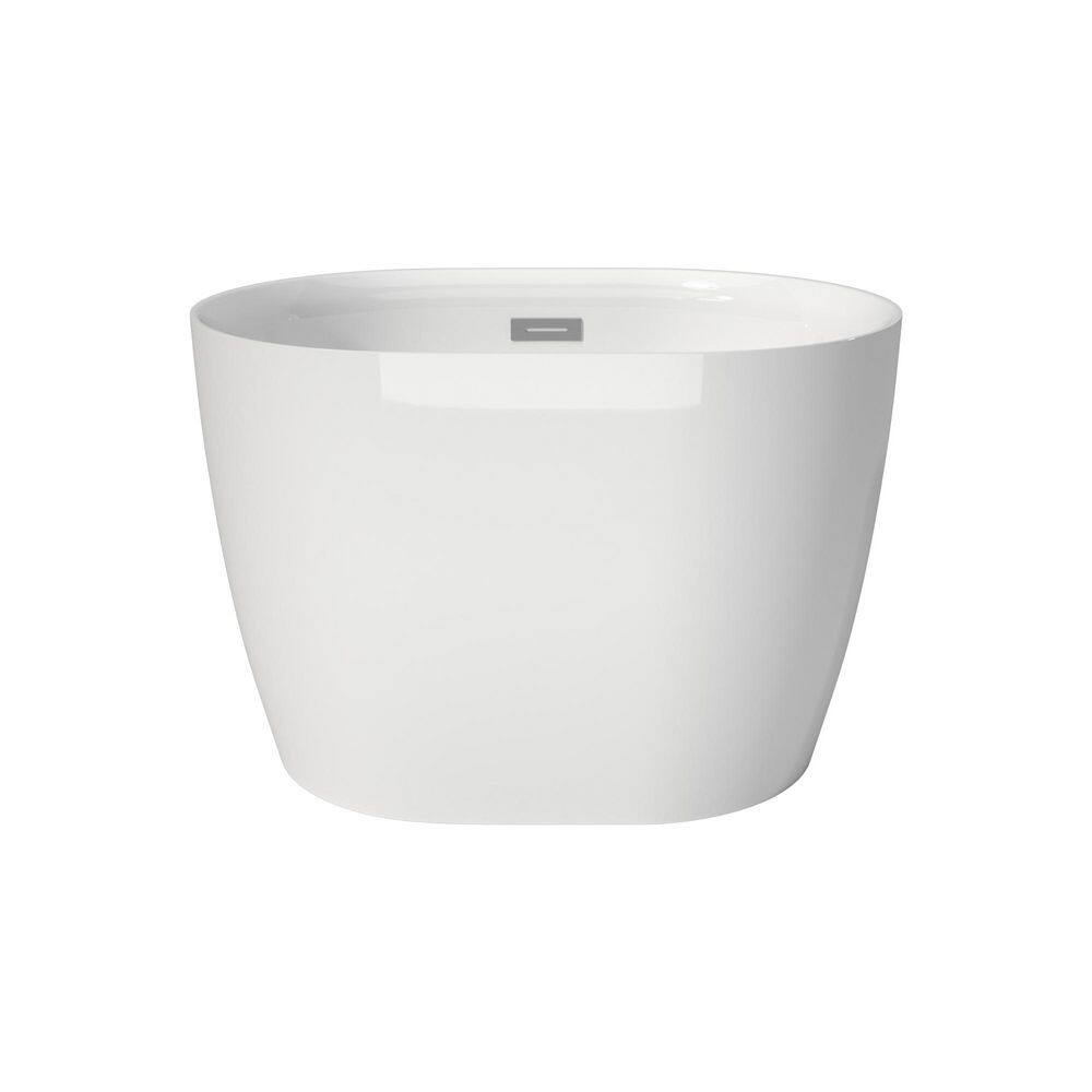39 in. x 28 in. Acrylic Flatbottom Freestanding Japanese Soaking Bathtub in White with Seat price history on PriceWatchPro