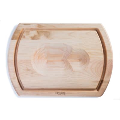 20 in. x 14 in.x 1.25 in. Reversible Maple Wood Cutting Board