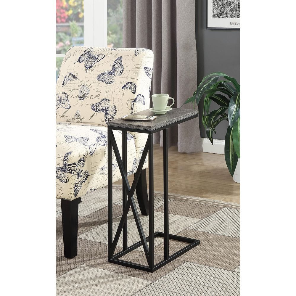 Tucson Weathered Gray and Black Metal Frame C End Table