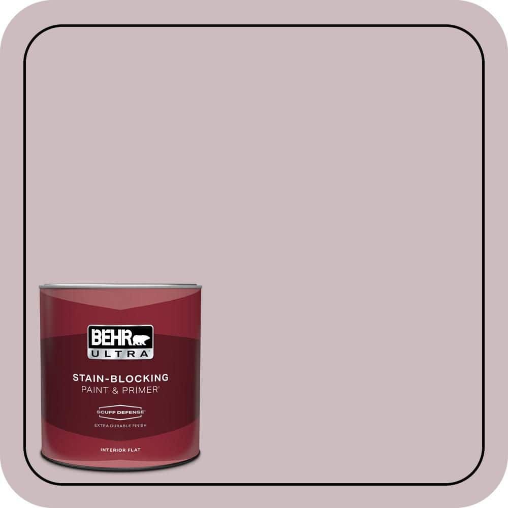 1 qt. #100E-3 Pastel Violet Extra Durable Flat Interior Paint & Primer price history on PriceWatchPro