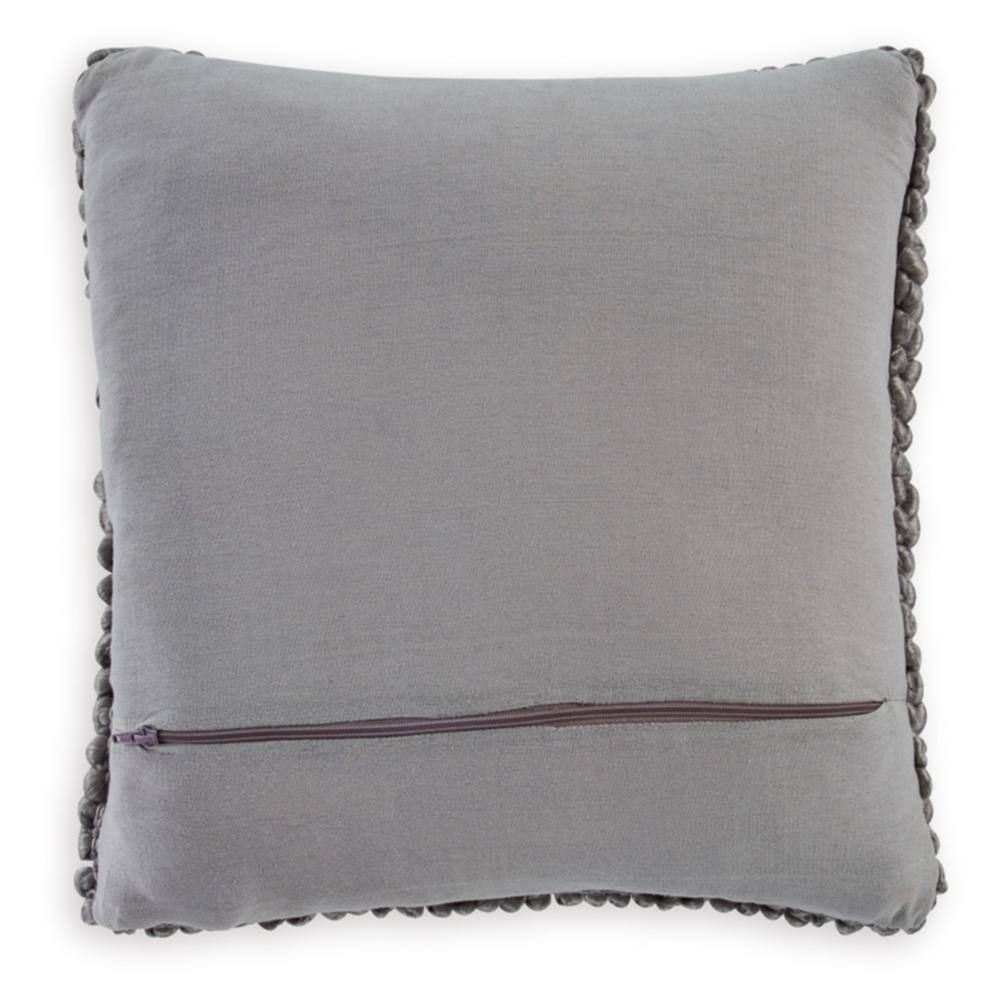 Gray Looped Wool Blend 19'' Square Throw Pillow