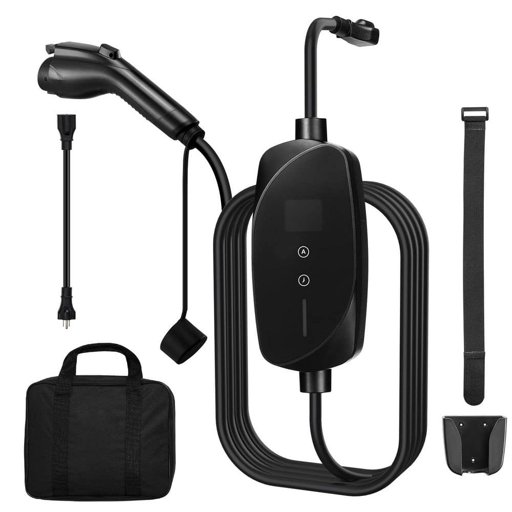 Level 1&2 EV Charger 16 Amp Current Electric Vehicle Charger 25ft. Cable 120V-240V NEMA 6-20P Plug NEMA 5-15 Adapter price history on PriceWatchPro