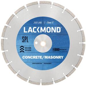 Lackmond 14 in. x 0.125 in. x 1 in. x 20 mm SPL Series Dry Cut Diamond Blade for Cured Concrete